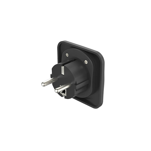 Reseadapter Typ E/F Universal Världen-EU Svart
