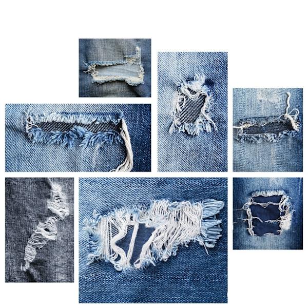 Denim reparationslapper - 5 stk.