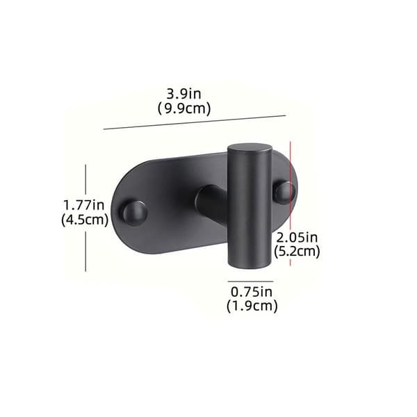 2-pack väggkrokar - kraftigt rostfritt stål Black Black