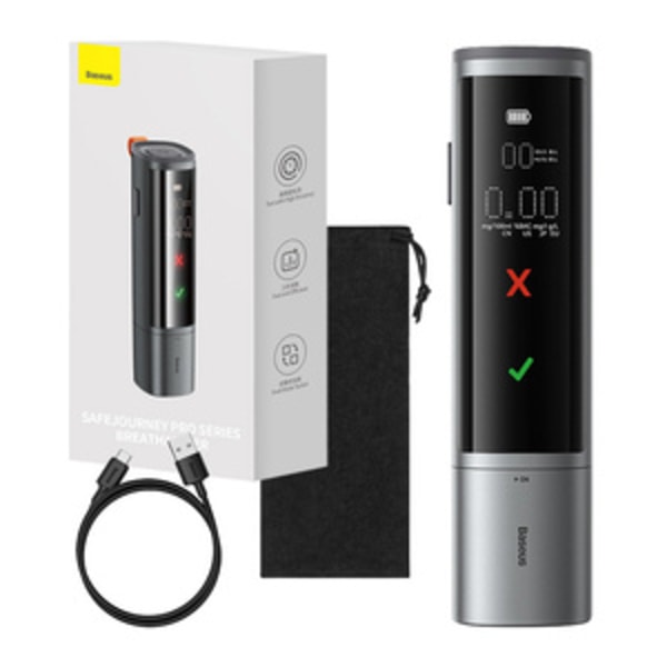 Elektronisk alkometer Baseus SafeJourney Pro (grå)