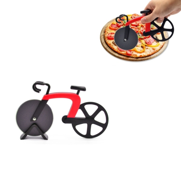 Polkupyörän pizzaleikkuri, ruostumattomasta teräksestä valmistet Malli B
