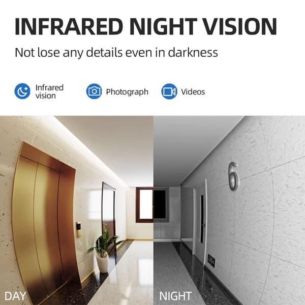 Förbättrad Hemsäkerhet: Trådlös Smart Video Dörrklocka K9 Black Black