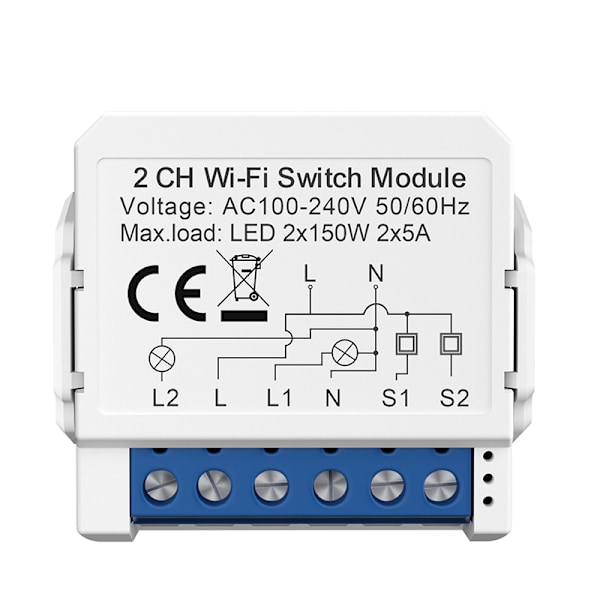 Smart WiFi Switch Module - Fjernstyr lysene