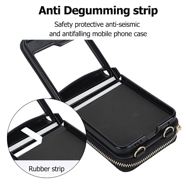 Kortholder Folde Etui til Moto Razr 40 U - Sort