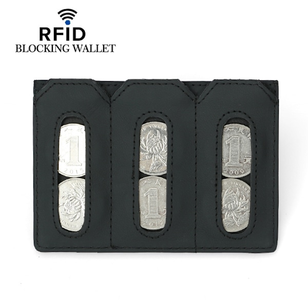 RFID-blokerende læderpung - slankt og kompakt design