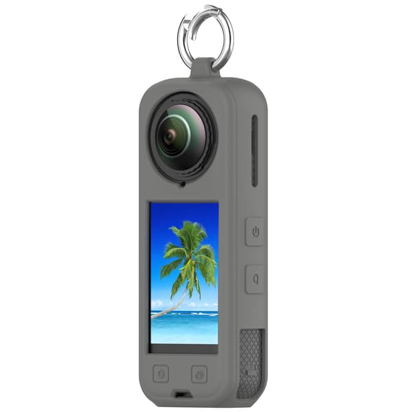 Insta360 X5 Silikonfodral: Fullständigt skydd & Linsskydd Grey Grey