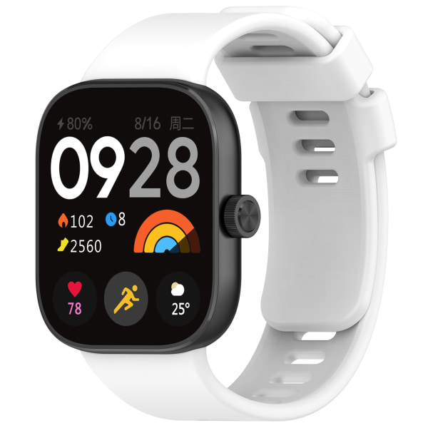 Silikonarmband för Xiaomi Smart Band 8 Pro/ Redmi Watch 4 Vit