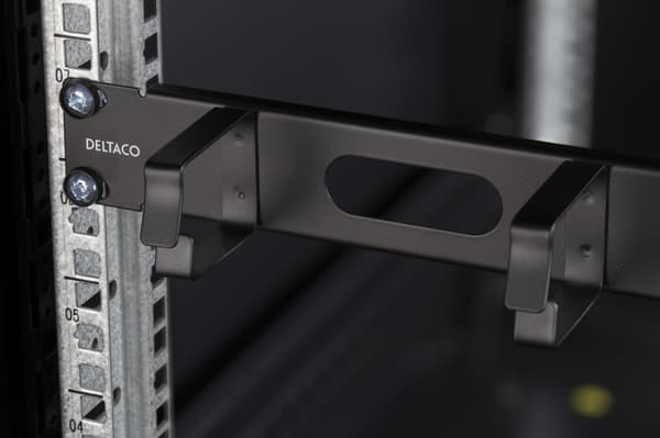 19" cable management, metal, 4 loops and feedthrough, 1U