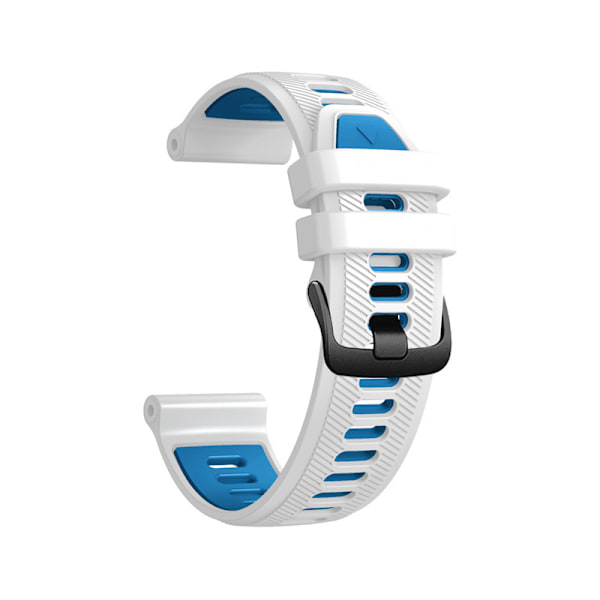 Klockarmband i Silikon Vit+blått