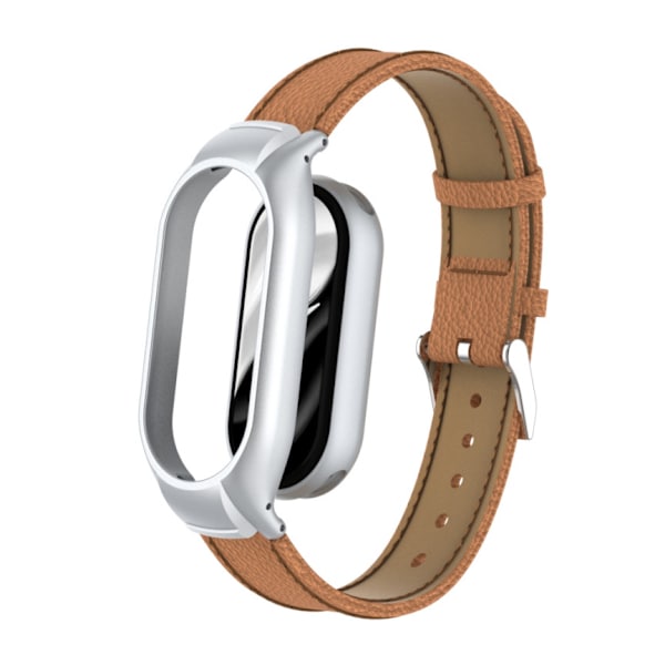 Läderrem för Xiaomi Mi Band 9 Standard/NFC, Brun