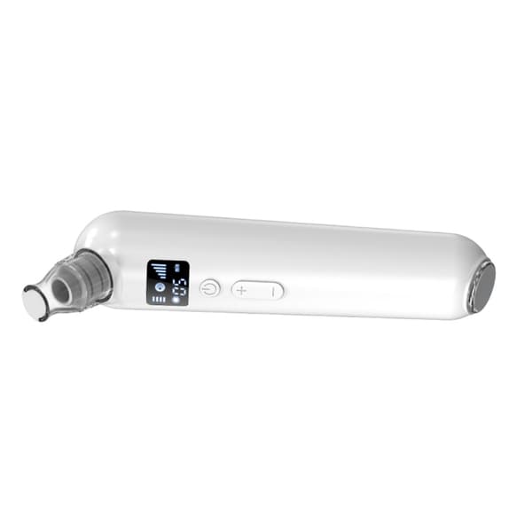 Blackhead Remover Vacuum med varm komprimering og rød/blå lysterapi, 5-trins porerenser, USB-genopladelig White White