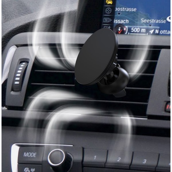 Car Vent MageSafe Mount til iPhone 15/14/13/12 Sort
