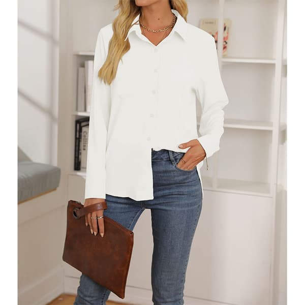 Klassisk långärmad skjorta White L White L