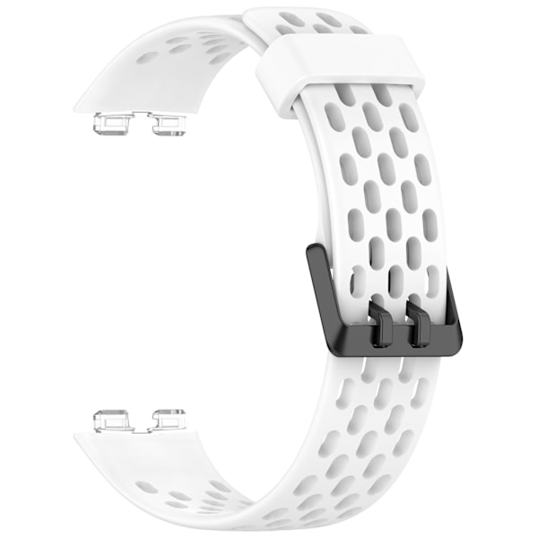 Udskiftningsrem til Huawei Band 10/9/8 - åndbart design med huller Hvid