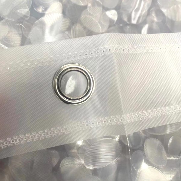 INF Duschdraperi med småstensmönster Transparent 2 x 1.8 m