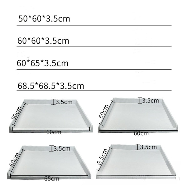 Kylskåpsmatta i Silikon Grey M Grey M