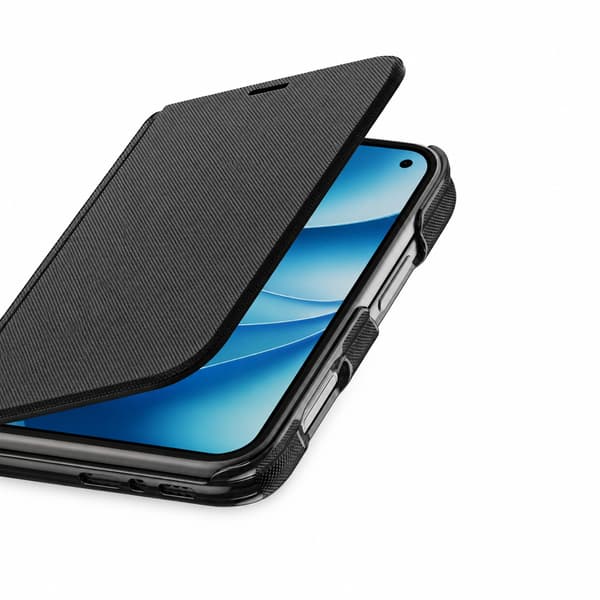 Vikbart mobilskal kompatibelt med iPhone Duo – PU-läder, kortfack och kameralinsskydd Grey Grey