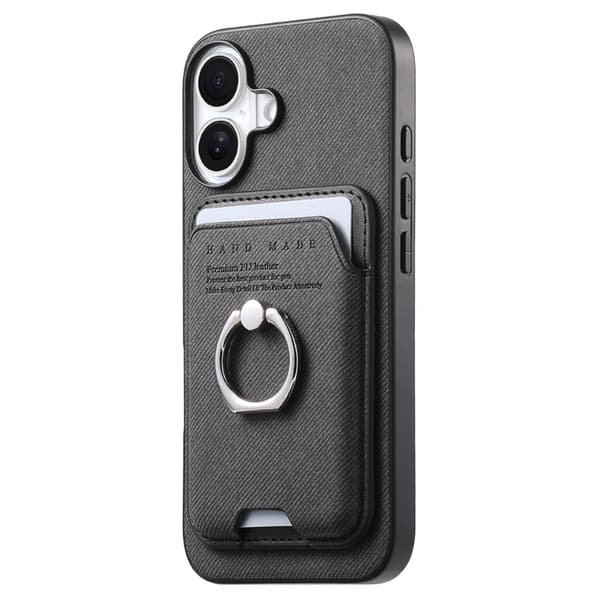 Kortholder Ring Stand Cover til Samsung S23 PLUS - Sort