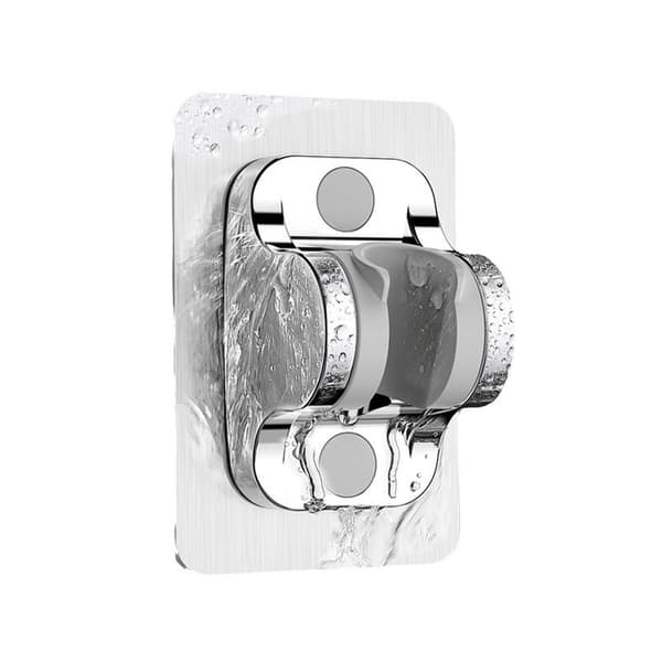Uppgraderat stort slagfritt duschmunstyckshållarfäste (2-pack) Silver Silver