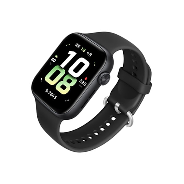 Silikonerem med sølvspænde til smartwatches Sort