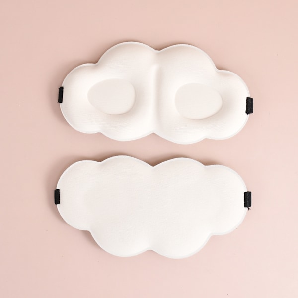 3D Cloud Sleep Mask - Pehmeä ja hengittävä silmänaamari sivuun nukkuville Beige