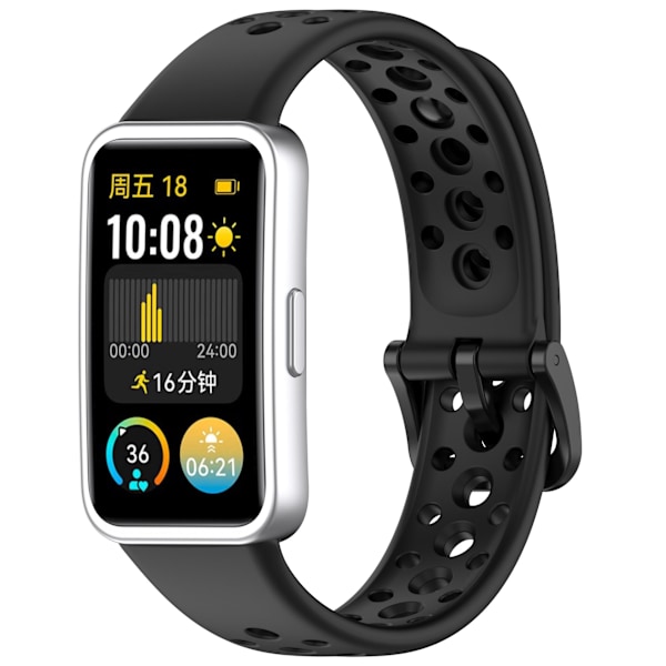 Silikone urrem til Huawei Band 8/9/10 Sort