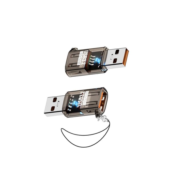 USB 3.2 han til hun-adapter 2-pak, op til 10 Gbps, ABS-forlænger til computer, bil og kompatible USB-interfaces Black Black