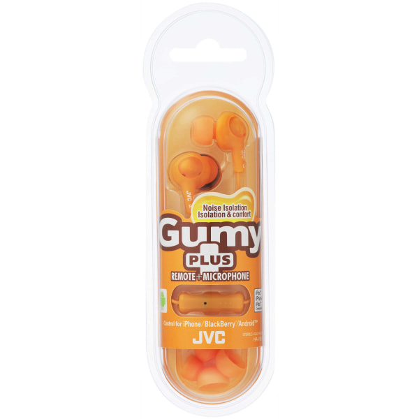 JVC Hörlur FR6 Gumy Plus Mic Orange