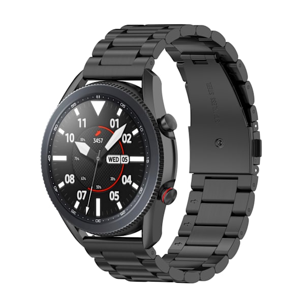 Urrem 22 mm Huawei Watch GT / Magic / TicWatch Pro rustfrit stål Sort