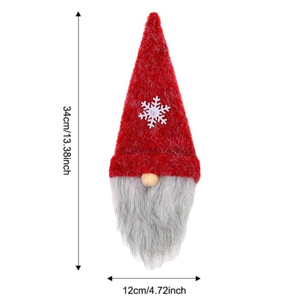 Juldekoration Ansiktslös Tomte Vinflaskskydd - Festlig Juldekor Red Red