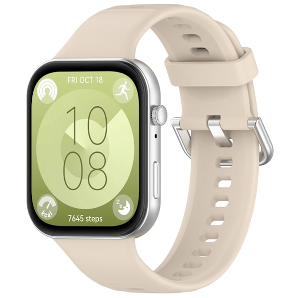 Silikonarmband för Huawei Fit 4 - Ljusrosa, Silverspänne Gul