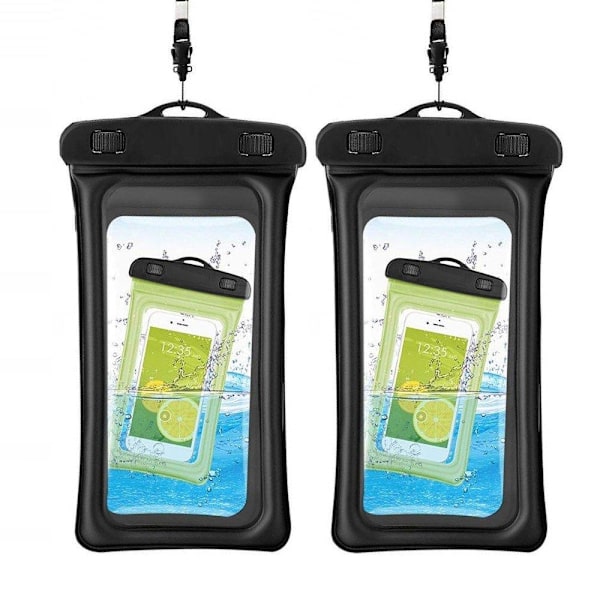 INF Flytande vattentät mobilväska Universal Svart 2-pack 2-pack
