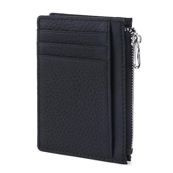 Slim Minimalistisk Tegnebog med RFID-Blokering Black Black