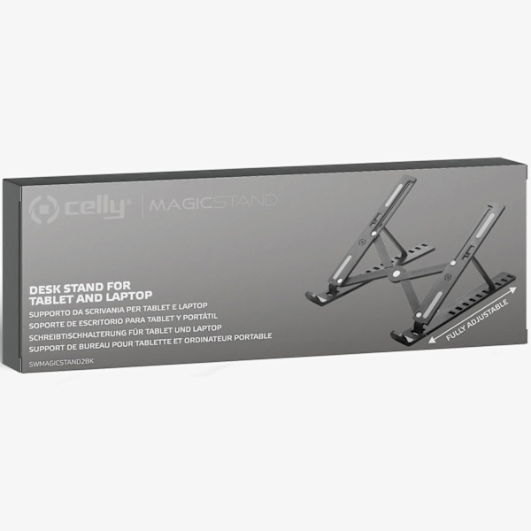 SWMAGICSTAND2 Portabelt bordsstativ för laptop/surfplatta max 15,6" Svart