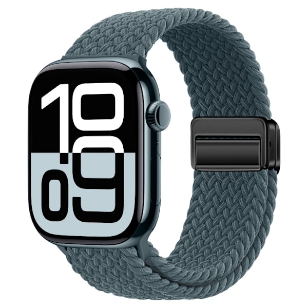 Starlight Nylon Braided Watch Strap för Apple Watch Mörkgrön L