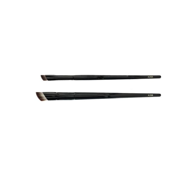 Mini Makeup Iron Brushes Set (Large + Small) – Dual Flat Concealer & Highlighting Brushes for Precise Under-Eye, Tear Trough and Mid-Face Brightening