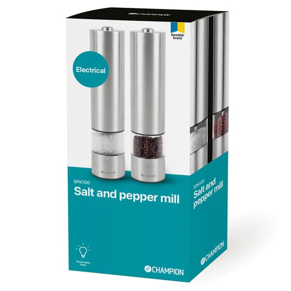 Salt- og peberkværn SPK100 rustfrit stål