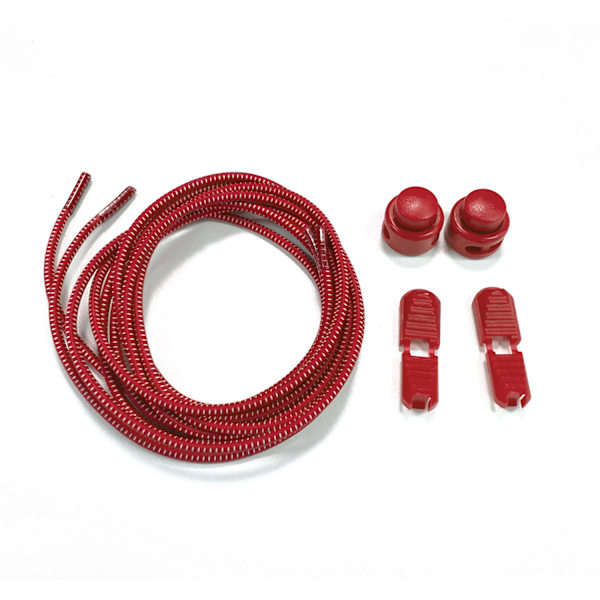 No-tie elastiska skosnören Red Red