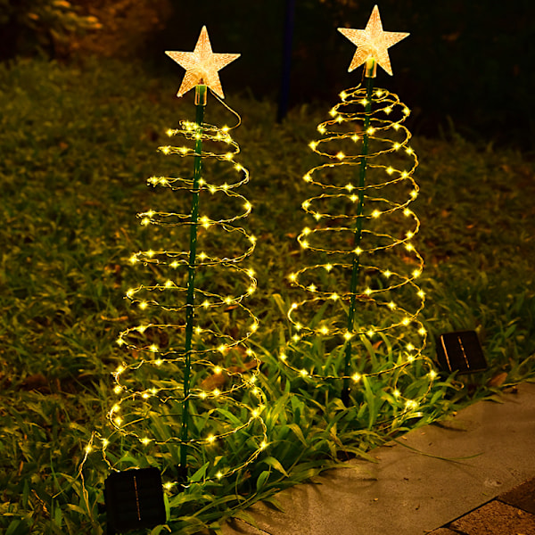 Solar Christmas Tree Lights - Set om 2