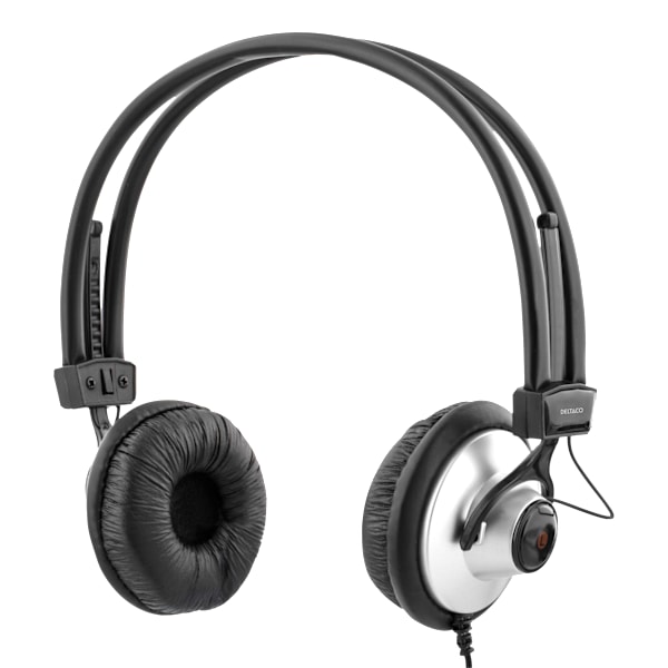 Headphones with volume control, 2.2m cable