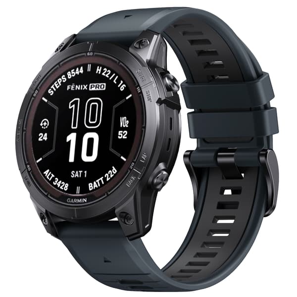 Stilfuld Quick Release Rem til Garmin Fenix 7X Pro DarkGrey DarkGrey