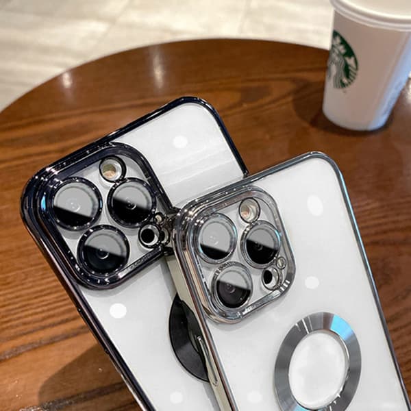 Puhelinkotelo kameran linssisuojalla Silver iPhone 14 Silver