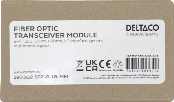 SFP 1.25G, 550m, 850nm, LC interface, Generic, MM Duplex