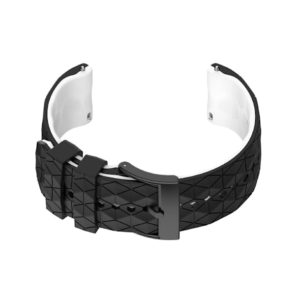 Silikoniranneke Suunto 9- ja 7-kelloille Musta + Valkoinen