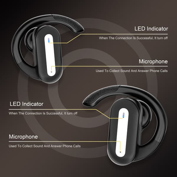 Bluetooth-hörlurar SP36 - Trådlös sportdesign Black Black