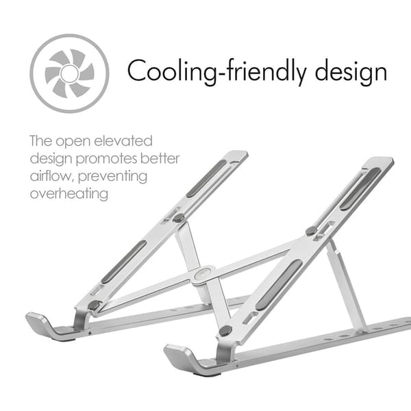 Computerstander Sammenfoldelig X shaped Aluminium Sølv