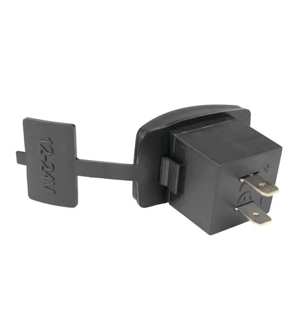 Rundad Dubbel USB Billaddare Black+Blue Black+Blue