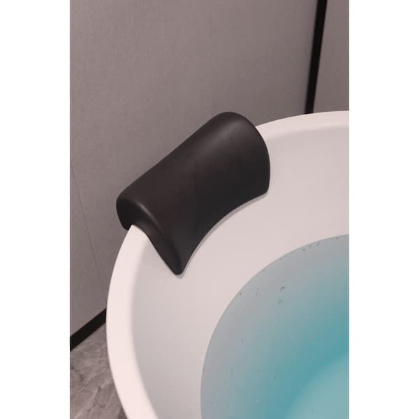 Badekarpude med bue: Vandtæt, elastisk og komfortabel hovedstøtte til afslappende bade Black Black