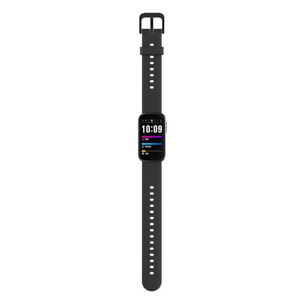 Smartwatch med EKG, puls- og blodtryksmåler, søvnmåler, skridttæller Sort