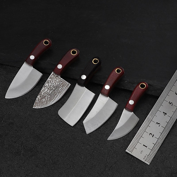 Mini nøgleringskniv, EDC lommekniv med skarp spids, hobbykniv i rustfrit stål til hverdagsbrug